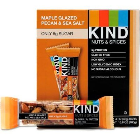 KIND KIND® Nuts and Spices Bar, Maple Glazed Pecan and Sea Salt, 1.4 oz. Bar, 12/Box 17930